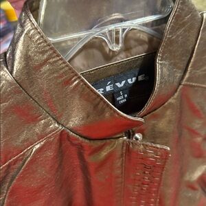 WOW POSHMARK - Authentic Revue Gold Leather Jacket